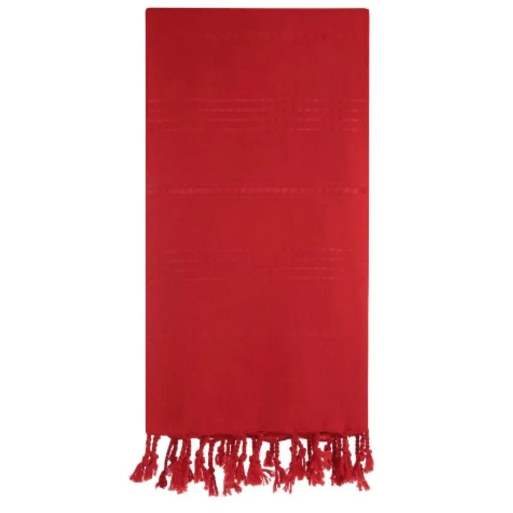4 Red Beach Bath Towels - 100% Turkish Cotton - Citizens of the Beach